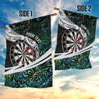 Personalized NZ Darts Garden Flag Paua Shell Maori Koru Whakairo - Aussie Hoodie