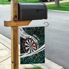 Personalized NZ Darts Garden Flag Paua Shell Maori Koru Whakairo - Aussie Hoodie