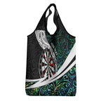 Personalized NZ Darts Grocery Bag Paua Shell Maori Koru Whakairo - Aussie Hoodie