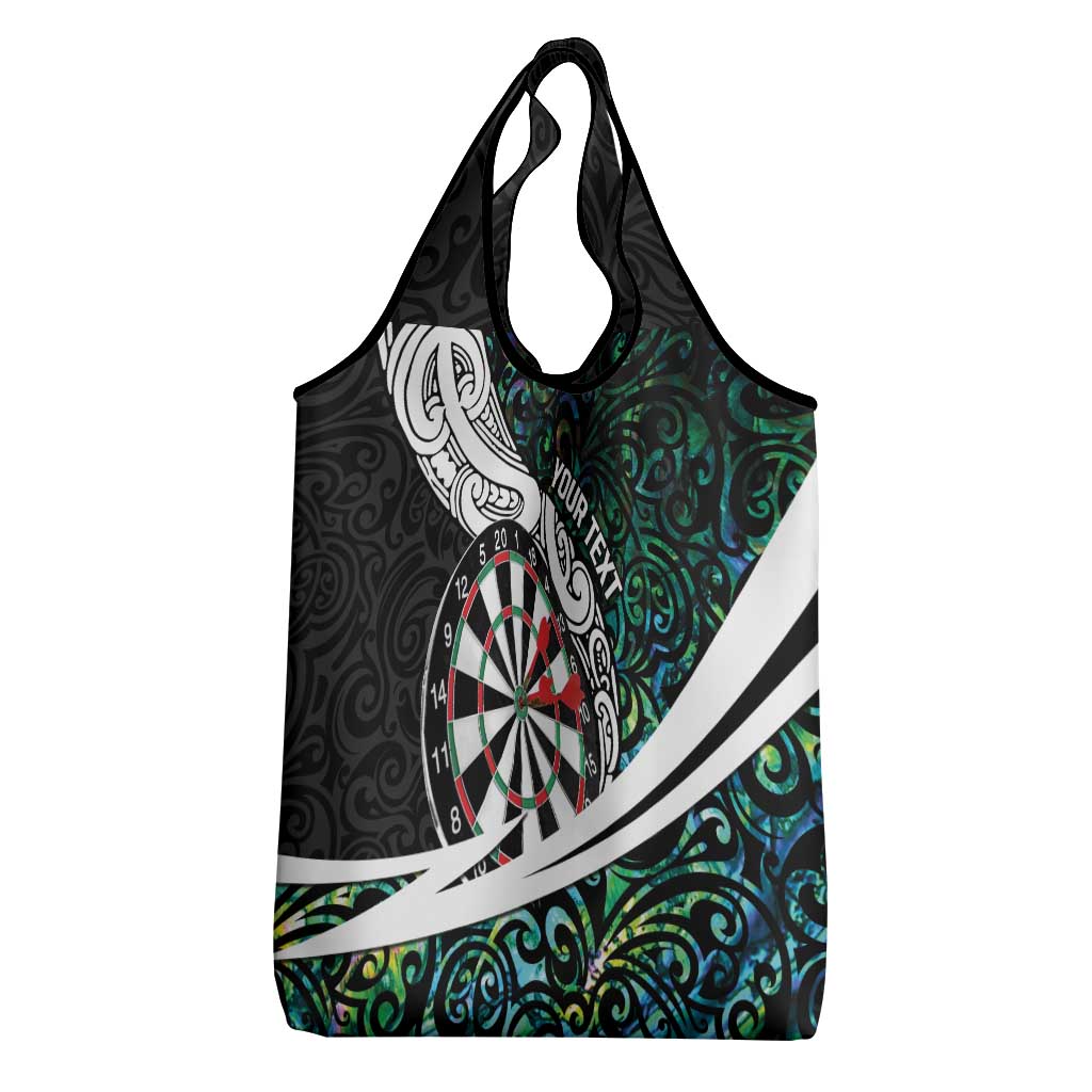 Personalized NZ Darts Grocery Bag Paua Shell Maori Koru Whakairo - Aussie Hoodie