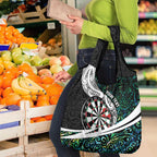 Personalized NZ Darts Grocery Bag Paua Shell Maori Koru Whakairo - Aussie Hoodie