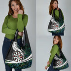 Personalized NZ Darts Grocery Bag Paua Shell Maori Koru Whakairo - Aussie Hoodie