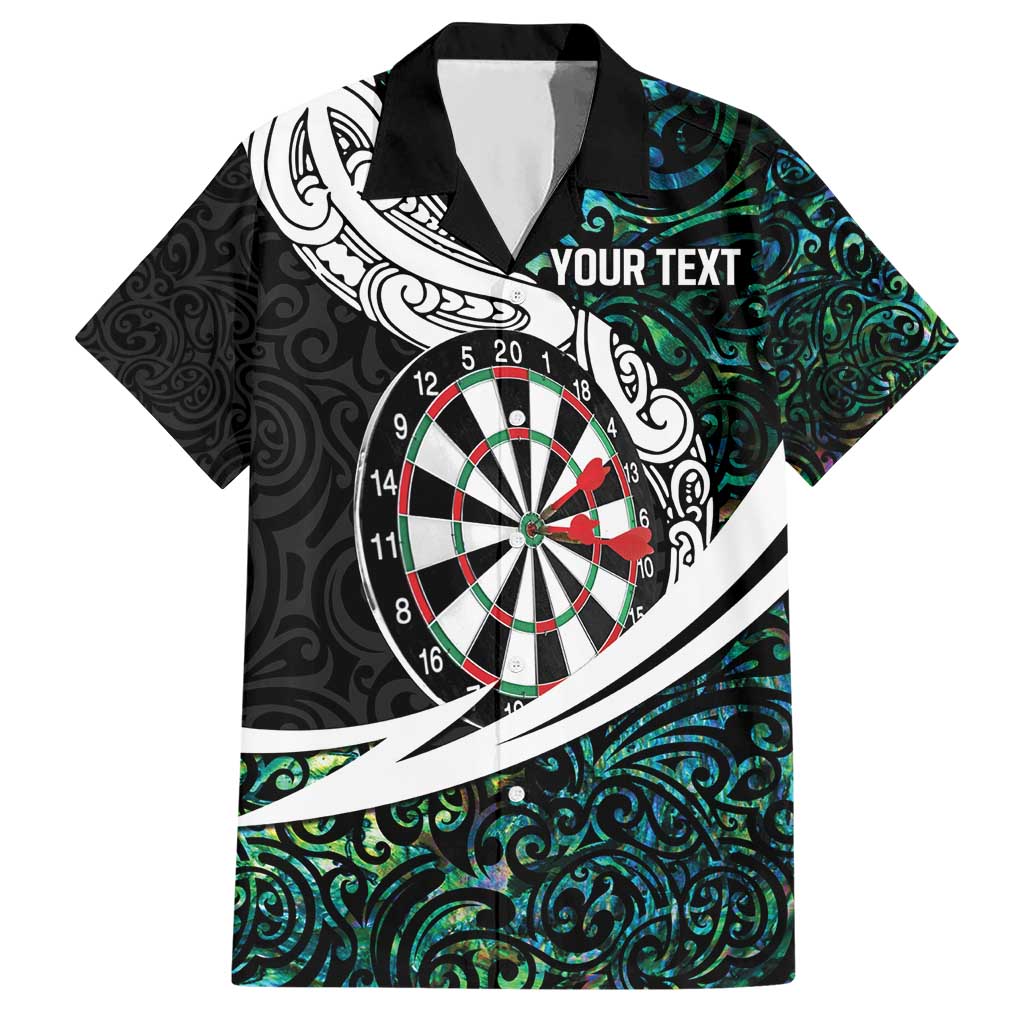 Personalized NZ Darts Hawaiian Shirt Paua Shell Maori Koru Whakairo - Aussie Hoodie