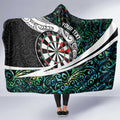 Personalized NZ Darts Hooded Blanket Paua Shell Maori Koru Whakairo - Aussie Hoodie
