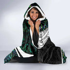 Personalized NZ Darts Hooded Blanket Paua Shell Maori Koru Whakairo - Aussie Hoodie