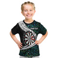 Personalized NZ Darts Kid T Shirt Paua Shell Maori Koru Whakairo - Aussie Hoodie
