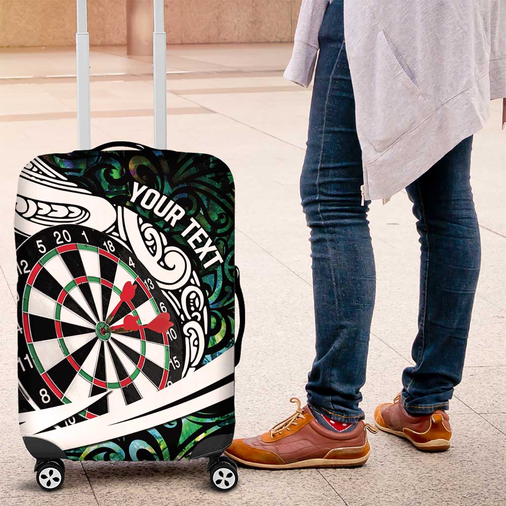Personalized NZ Darts Luggage Cover Paua Shell Maori Koru Whakairo - Aussie Hoodie