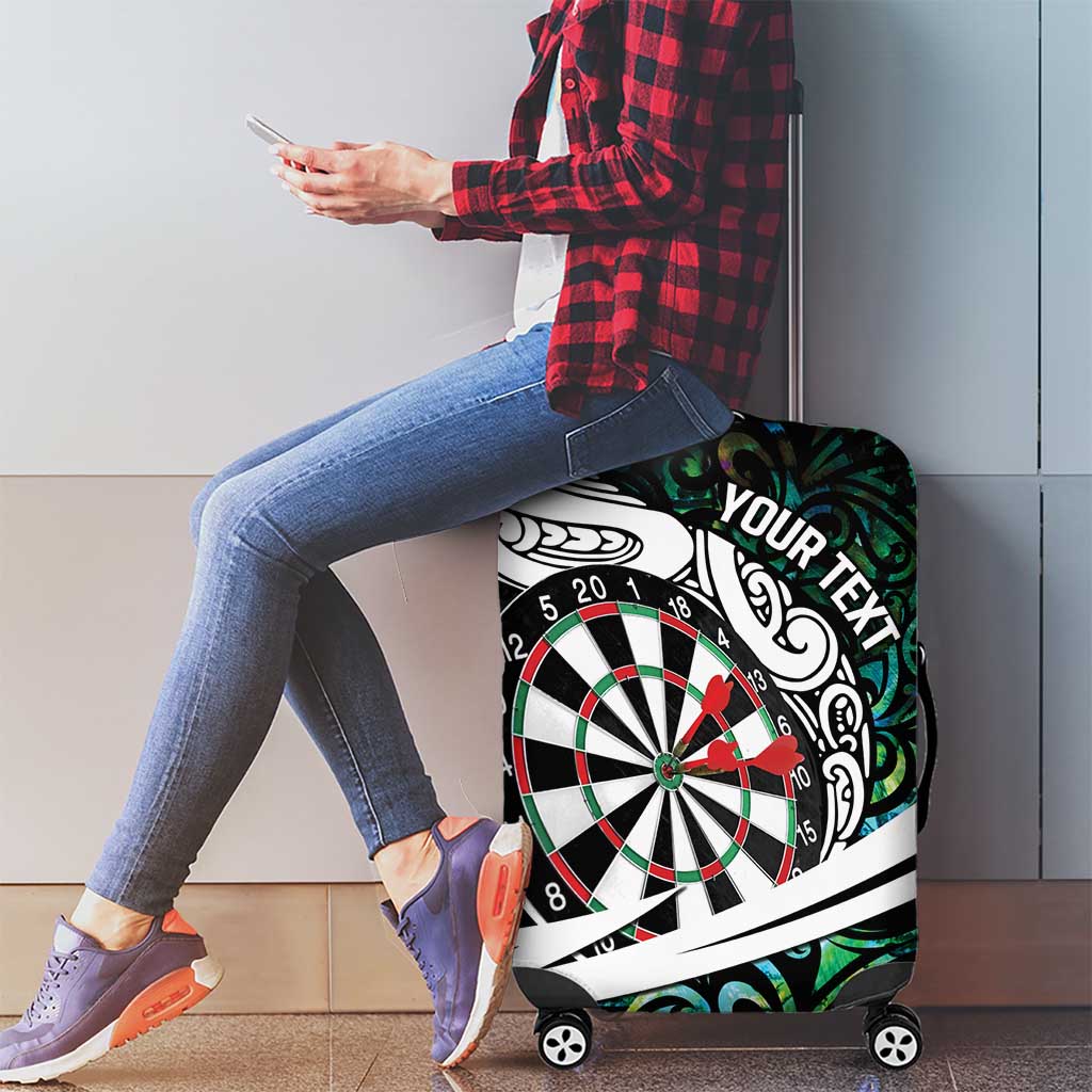 Personalized NZ Darts Luggage Cover Paua Shell Maori Koru Whakairo - Aussie Hoodie