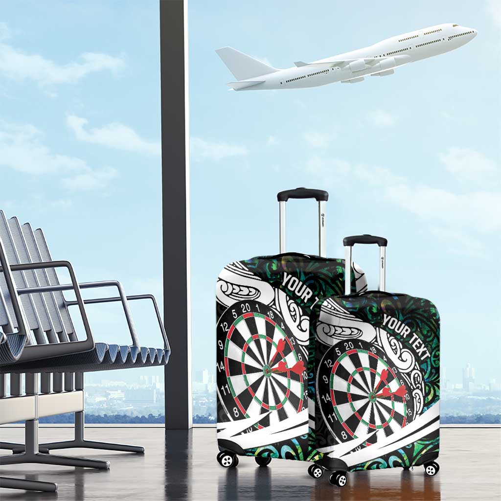 Personalized NZ Darts Luggage Cover Paua Shell Maori Koru Whakairo - Aussie Hoodie