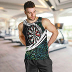 Personalized NZ Darts Men Tank Top Paua Shell Maori Koru Whakairo - Aussie Hoodie