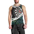 Personalized NZ Darts Men Tank Top Paua Shell Maori Koru Whakairo - Aussie Hoodie