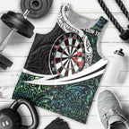 Personalized NZ Darts Men Tank Top Paua Shell Maori Koru Whakairo - Aussie Hoodie