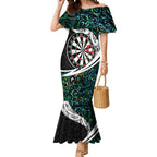 Personalized NZ Darts Mermaid Dress Paua Shell Maori Koru Whakairo - Aussie Hoodie