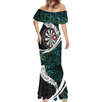 Personalized NZ Darts Mermaid Dress Paua Shell Maori Koru Whakairo - Aussie Hoodie