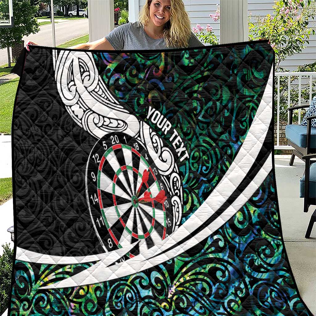 Personalized NZ Darts Quilt Paua Shell Maori Koru Whakairo - Aussie Hoodie