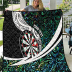 Personalized NZ Darts Quilt Paua Shell Maori Koru Whakairo - Aussie Hoodie