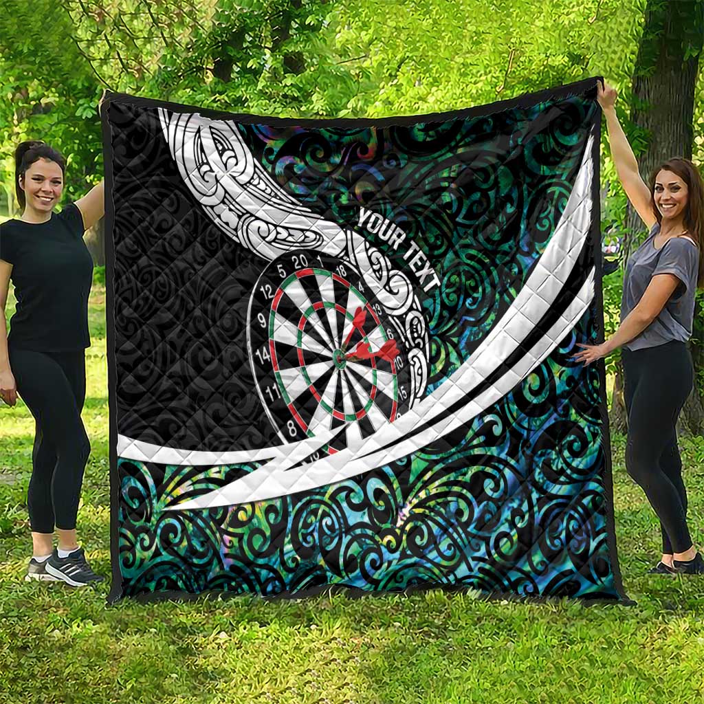 Personalized NZ Darts Quilt Paua Shell Maori Koru Whakairo - Aussie Hoodie