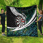 Personalized NZ Darts Quilt Paua Shell Maori Koru Whakairo - Aussie Hoodie