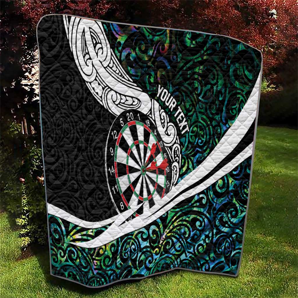 Personalized NZ Darts Quilt Paua Shell Maori Koru Whakairo - Aussie Hoodie