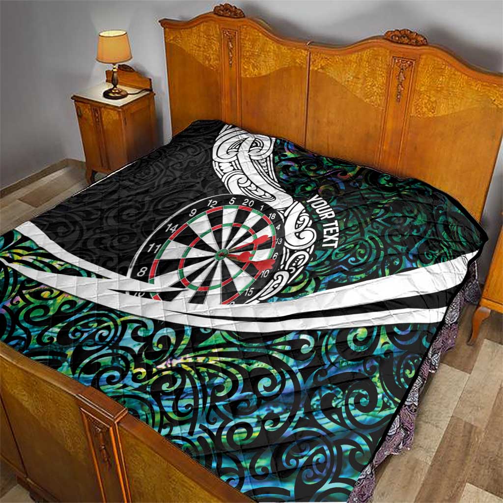 Personalized NZ Darts Quilt Paua Shell Maori Koru Whakairo - Aussie Hoodie