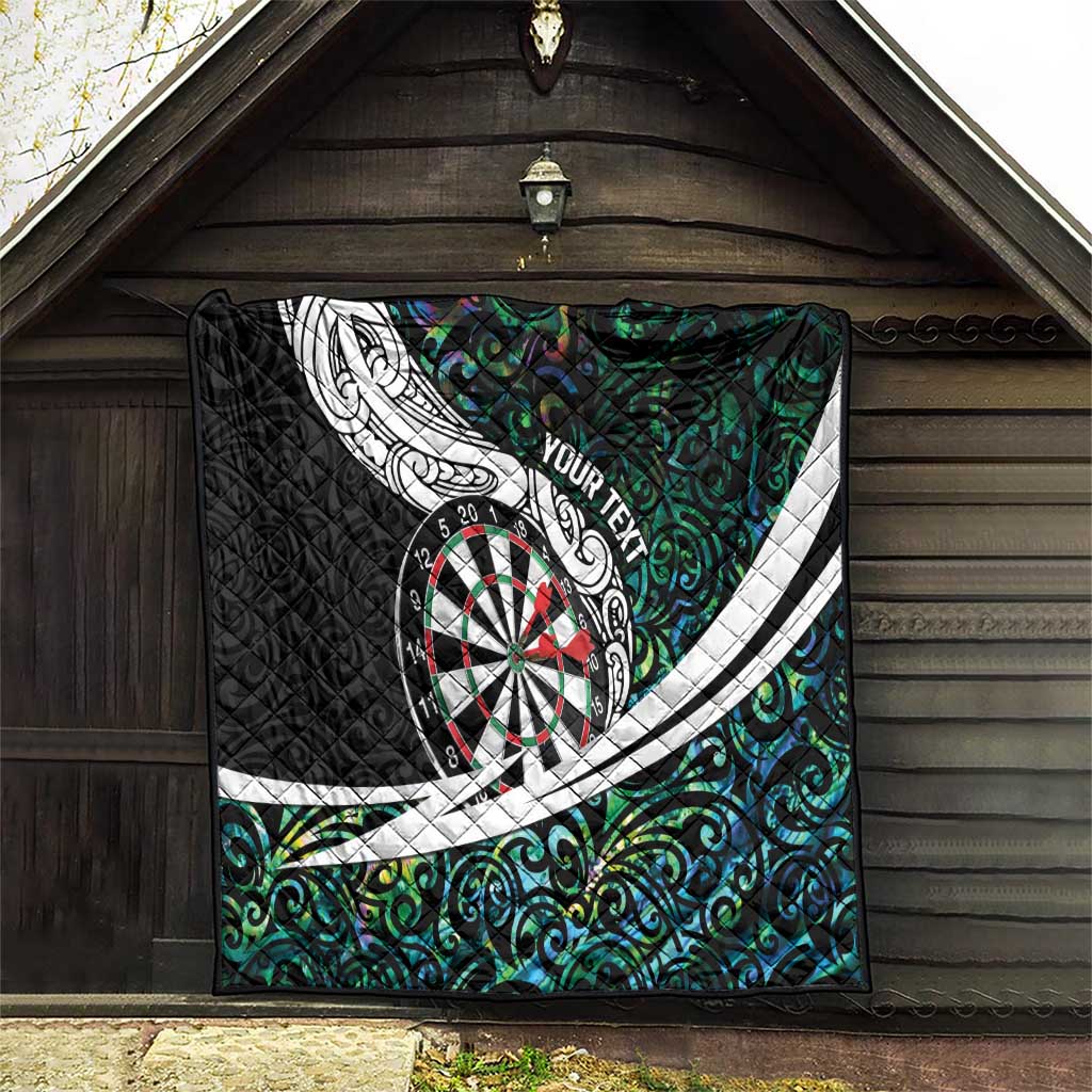 Personalized NZ Darts Quilt Paua Shell Maori Koru Whakairo - Aussie Hoodie