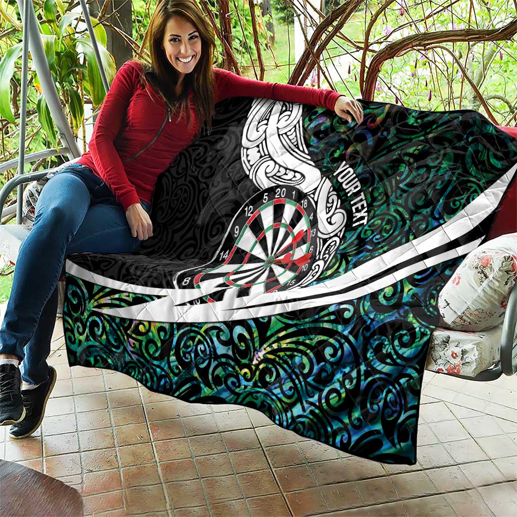 Personalized NZ Darts Quilt Paua Shell Maori Koru Whakairo - Aussie Hoodie