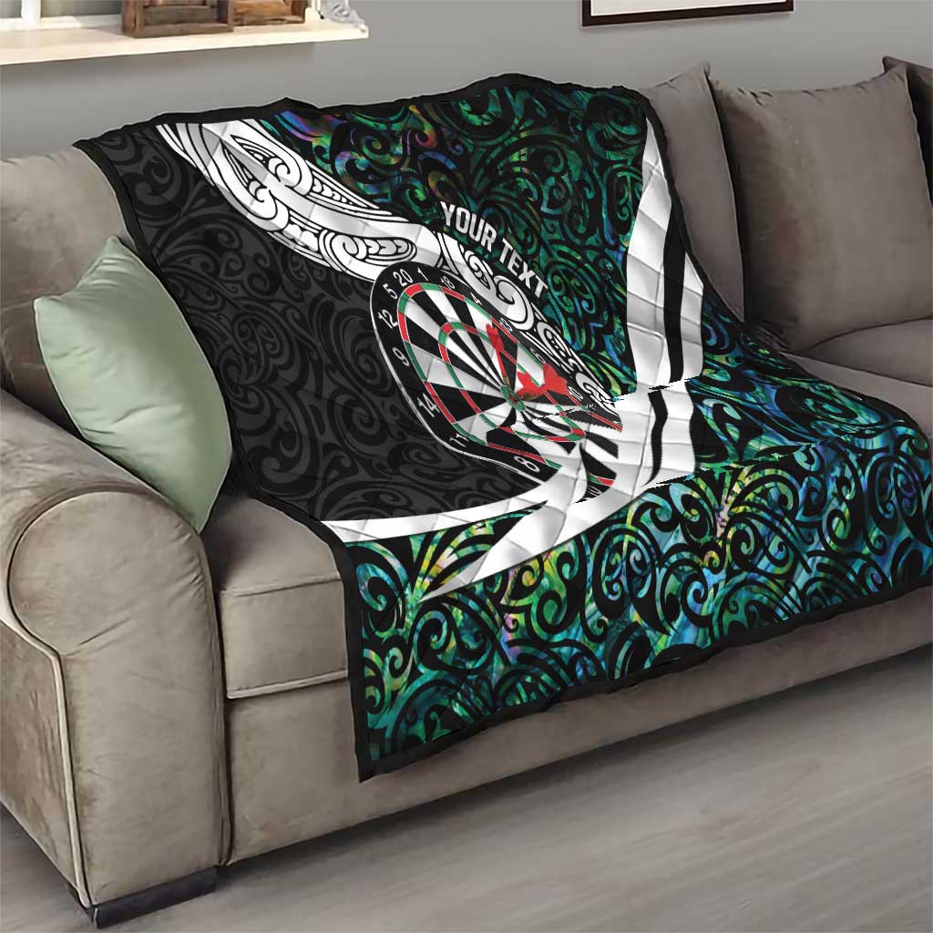 Personalized NZ Darts Quilt Paua Shell Maori Koru Whakairo - Aussie Hoodie
