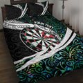 Personalized NZ Darts Quilt Bed Set Paua Shell Maori Koru Whakairo - Aussie Hoodie