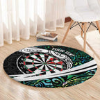 Personalized NZ Darts Round Carpet Paua Shell Maori Koru Whakairo - Aussie Hoodie