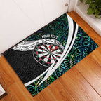 Personalized NZ Darts Rubber Doormat Paua Shell Maori Koru Whakairo - Aussie Hoodie
