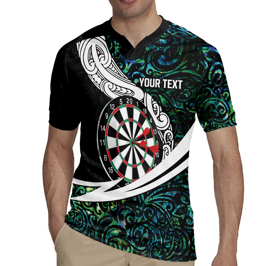 Personalized NZ Darts Rugby Jersey Paua Shell Maori Koru Whakairo - Aussie Hoodie