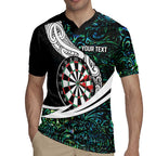 Personalized NZ Darts Rugby Jersey Paua Shell Maori Koru Whakairo - Aussie Hoodie