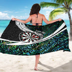Personalized NZ Darts Sarong Paua Shell Maori Koru Whakairo - Aussie Hoodie