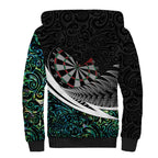 Personalized NZ Darts Sherpa Hoodie Paua Shell Maori Koru Whakairo - Aussie Hoodie