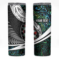 Personalized NZ Darts Skinny Tumbler Paua Shell Maori Koru Whakairo - Aussie Hoodie