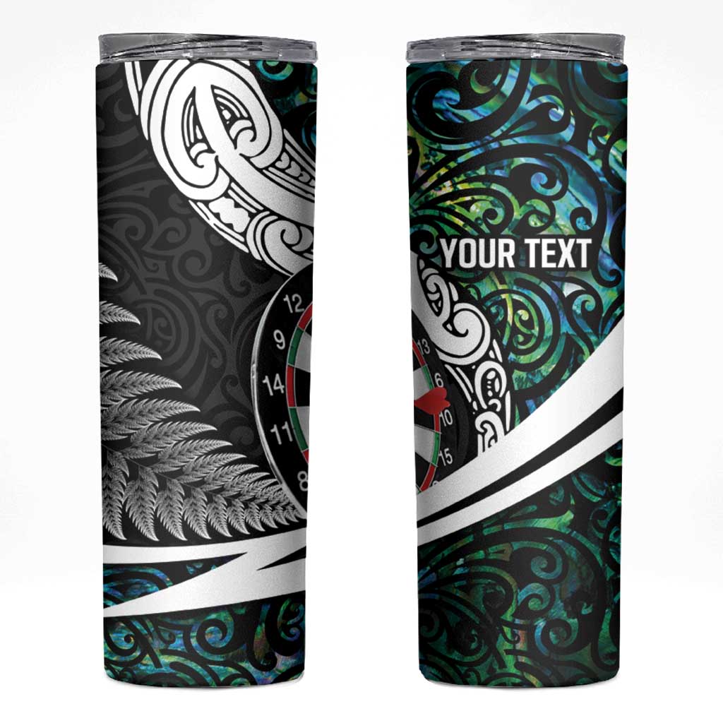Personalized NZ Darts Skinny Tumbler Paua Shell Maori Koru Whakairo - Aussie Hoodie