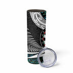 Personalized NZ Darts Skinny Tumbler Paua Shell Maori Koru Whakairo - Aussie Hoodie