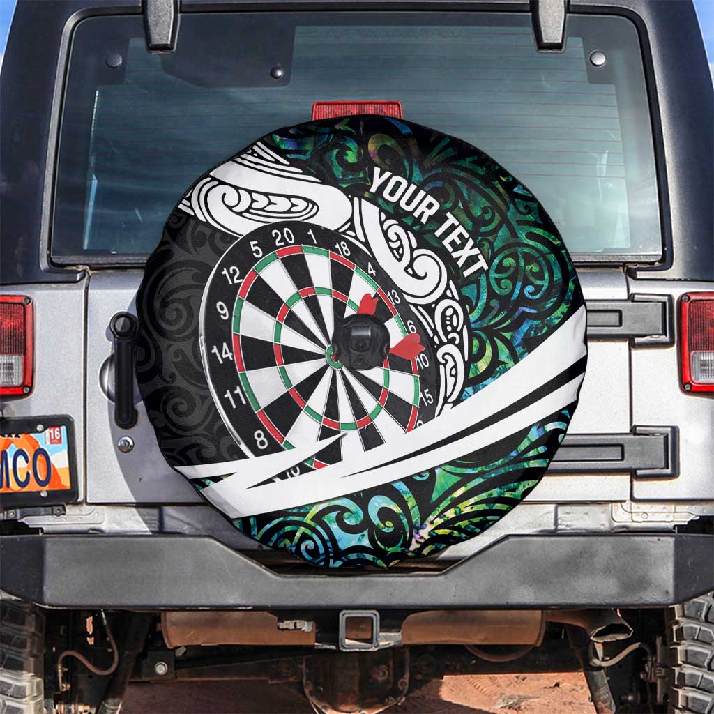 Personalized NZ Darts Spare Tire Cover Paua Shell Maori Koru Whakairo - Aussie Hoodie