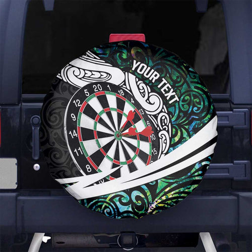 Personalized NZ Darts Spare Tire Cover Paua Shell Maori Koru Whakairo - Aussie Hoodie