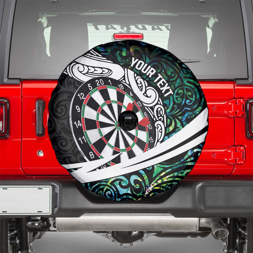 Personalized NZ Darts Spare Tire Cover Paua Shell Maori Koru Whakairo - Aussie Hoodie