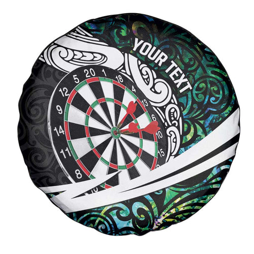 Personalized NZ Darts Spare Tire Cover Paua Shell Maori Koru Whakairo - Aussie Hoodie