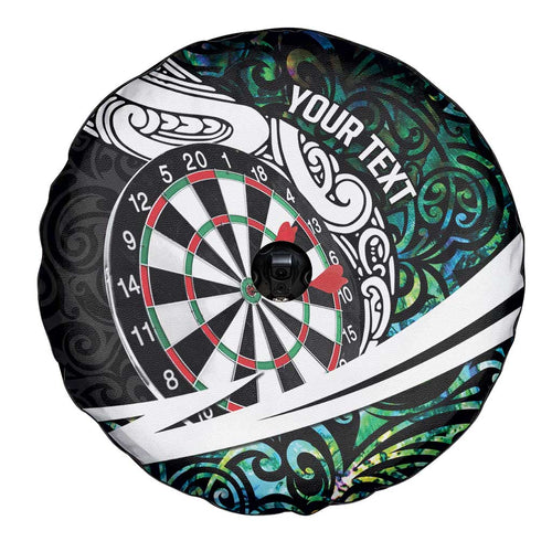 Personalized NZ Darts Spare Tire Cover Paua Shell Maori Koru Whakairo - Aussie Hoodie