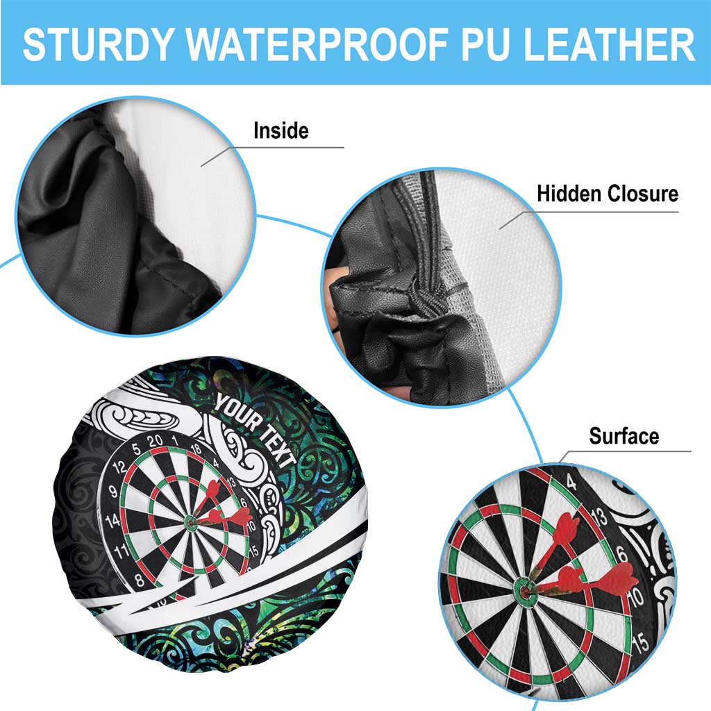 Personalized NZ Darts Spare Tire Cover Paua Shell Maori Koru Whakairo - Aussie Hoodie