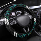 NZ Darts Steering Wheel Cover Paua Shell Maori Koru Whakairo - Aussie Hoodie