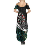 Personalized NZ Darts Summer Maxi Dress Paua Shell Maori Koru Whakairo - Aussie Hoodie