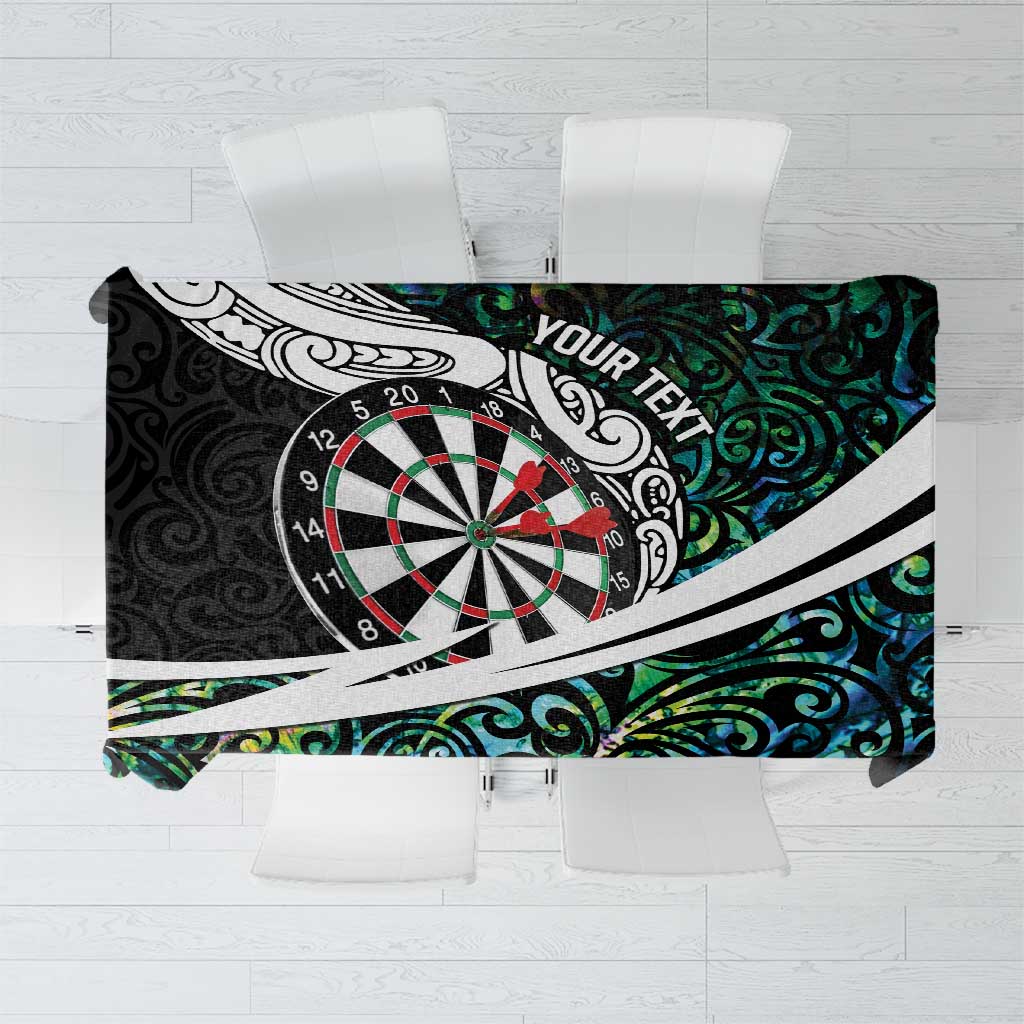 Personalized NZ Darts Tablecloth Paua Shell Maori Koru Whakairo - Aussie Hoodie