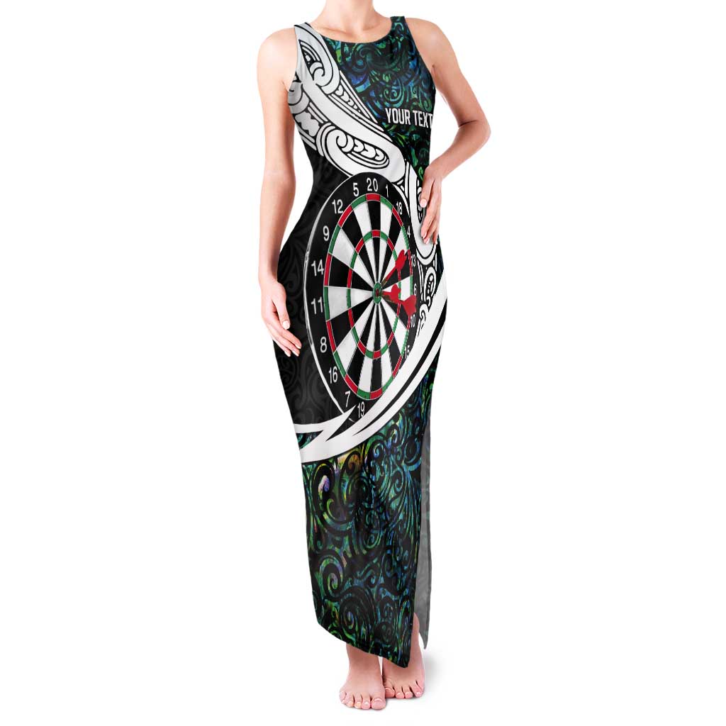 Personalized NZ Darts Tank Maxi Dress Paua Shell Maori Koru Whakairo - Aussie Hoodie