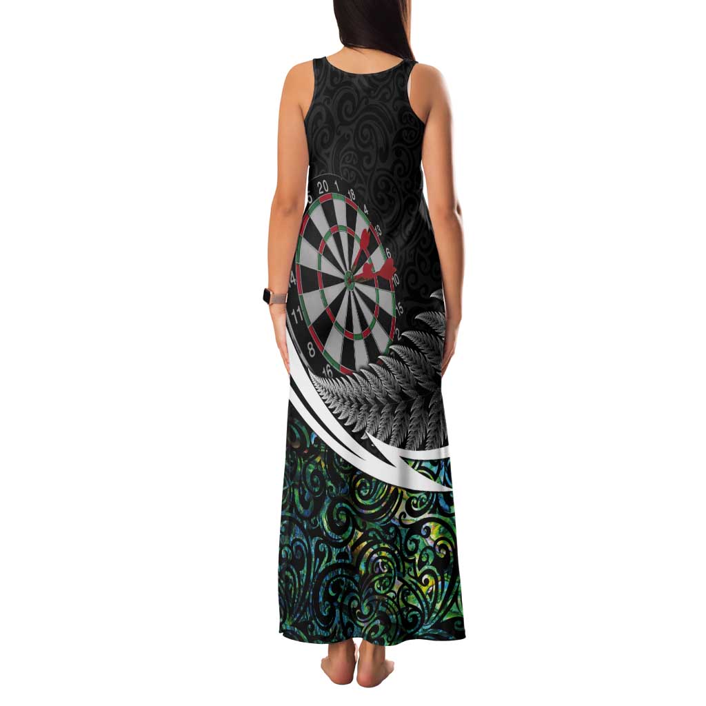 Personalized NZ Darts Tank Maxi Dress Paua Shell Maori Koru Whakairo - Aussie Hoodie
