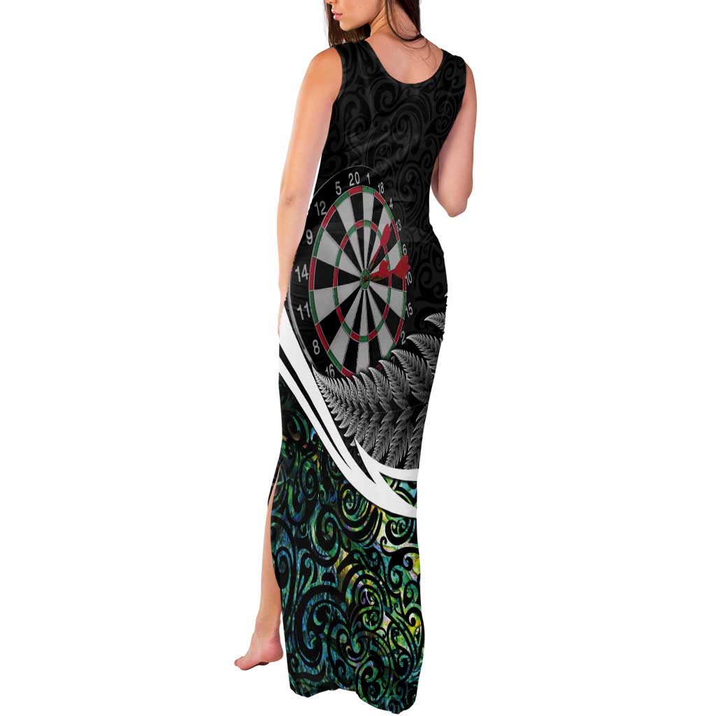 Personalized NZ Darts Tank Maxi Dress Paua Shell Maori Koru Whakairo - Aussie Hoodie