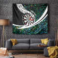 Personalized NZ Darts Tapestry Paua Shell Maori Koru Whakairo - Aussie Hoodie